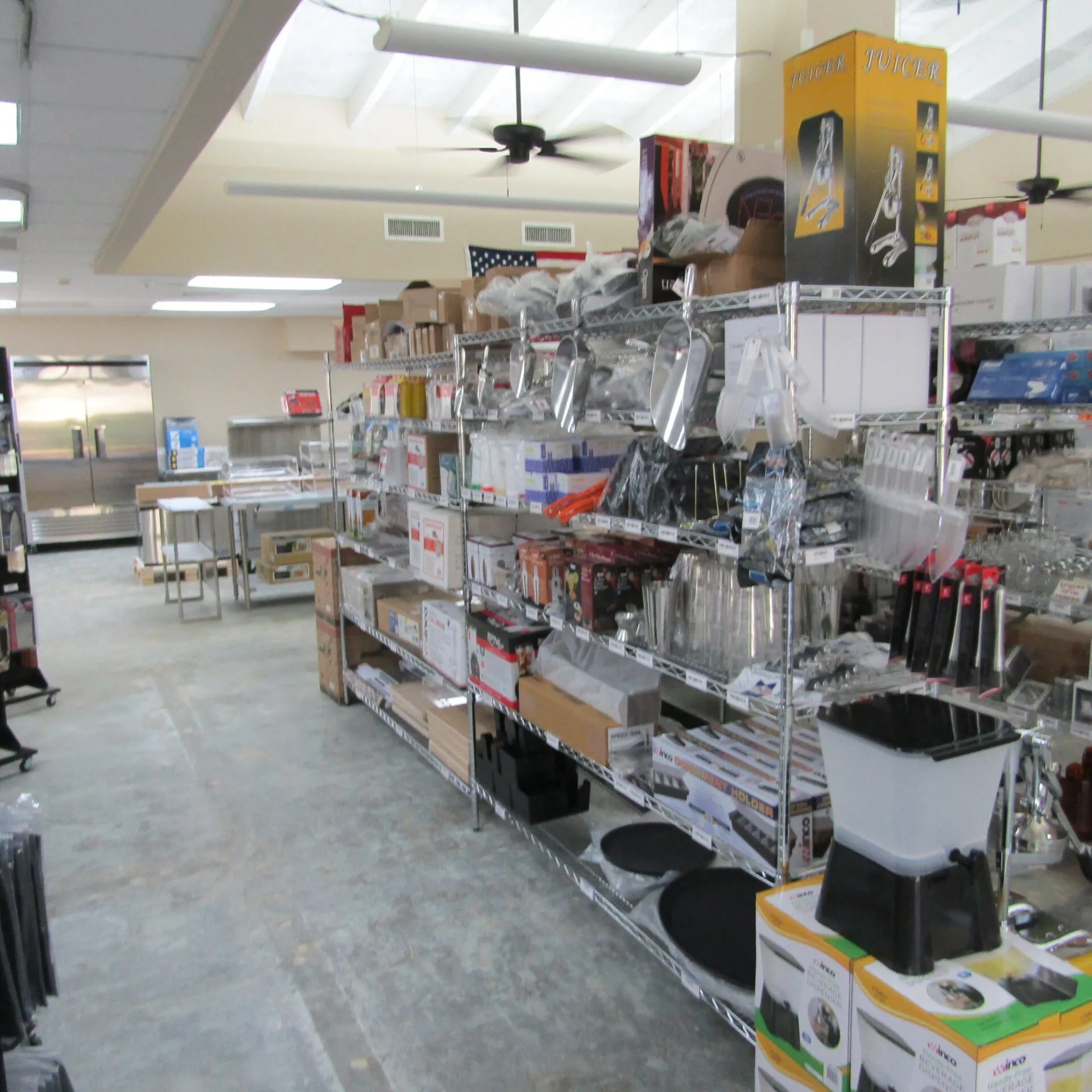 Commercial kitchen equipment display